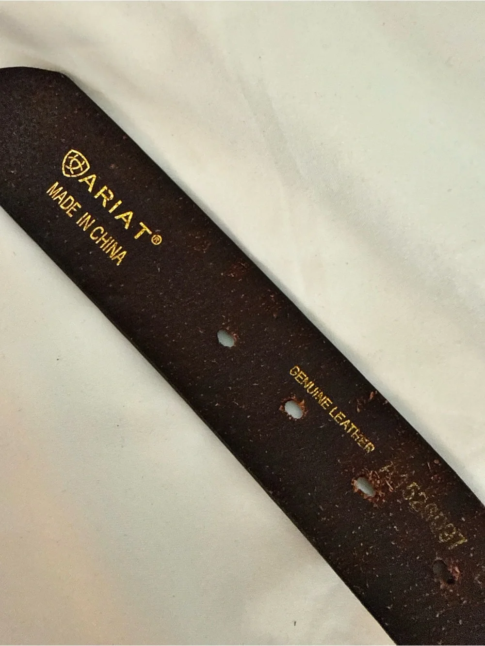 Ariat Brown Leather Studded Belt with Multicolor Woven Stripe